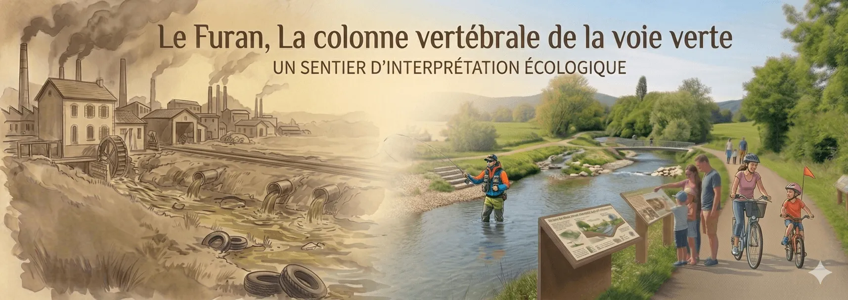 Le Furan, la colonne vertébrale de la voie verte. Un sentier d'interprétation écologique.